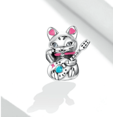 Silver Cat Charm for Bracelet