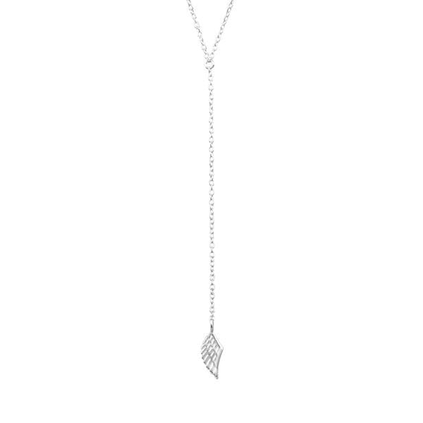 Silver Wing Y Necklace
