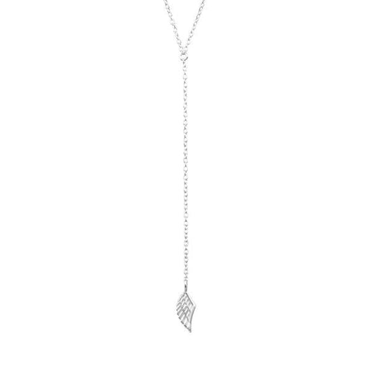 Silver Wing Y Necklace