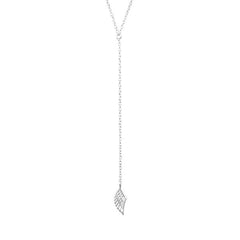 Silver Wing Y Necklace