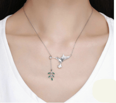 Silver Bird Dangle Necklace