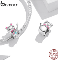 Silver Cat Charm for Bracelet