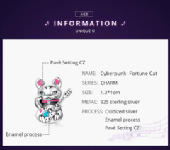 Silver Cat Charm for Bracelet