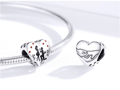 Silver Proposal Heart Charm