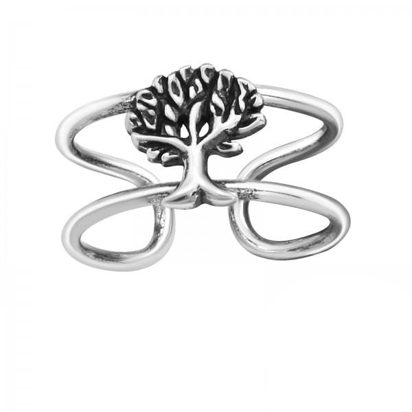 Silver Tree Ear Cuff