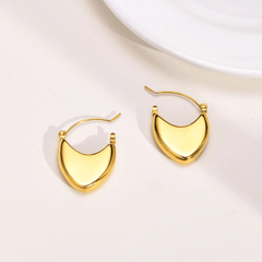 Gold Heart Hoop Earrings for Women