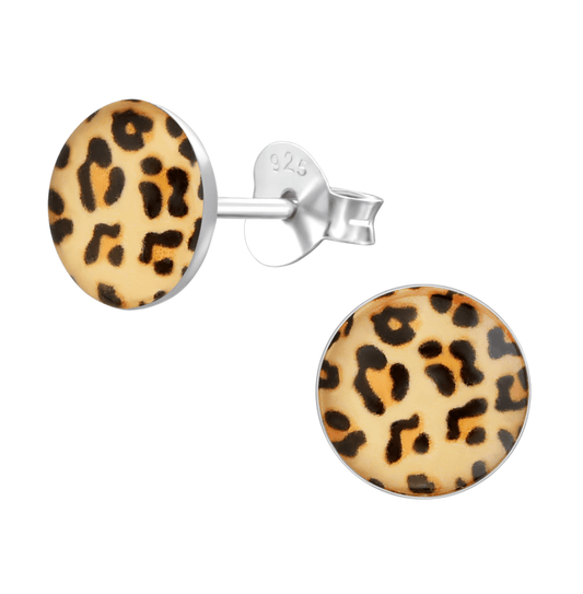 Kids Leopod Prints Silver Earrings
