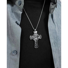 Steel Crucifix Cross Pendant