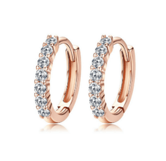 Silver Circle Round Hoop Earrings