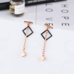 Stainless Steel Rose Gold Earrings