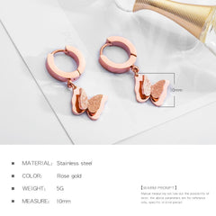 Stainless Steel Rose Gold Women Jewellerys Jewellery Earrings