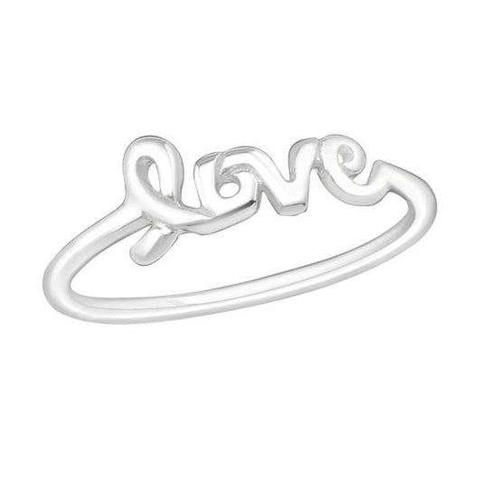 Silver Love Midi Ring