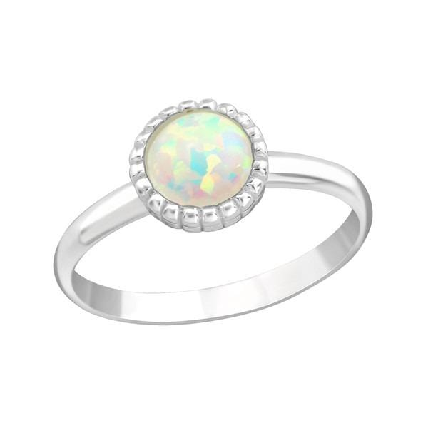 Silver fire snow Midi Ring