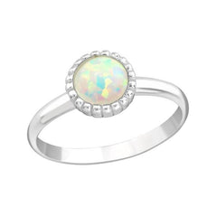 Silver fire snow Midi Ring