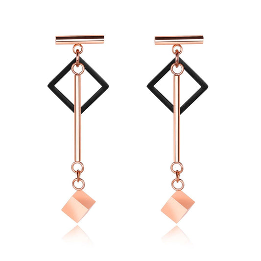 Stainless Steel Rose Gold Earrings