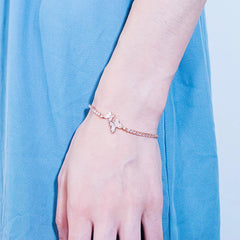 Rose Gold Butterfly Copper Bracelet