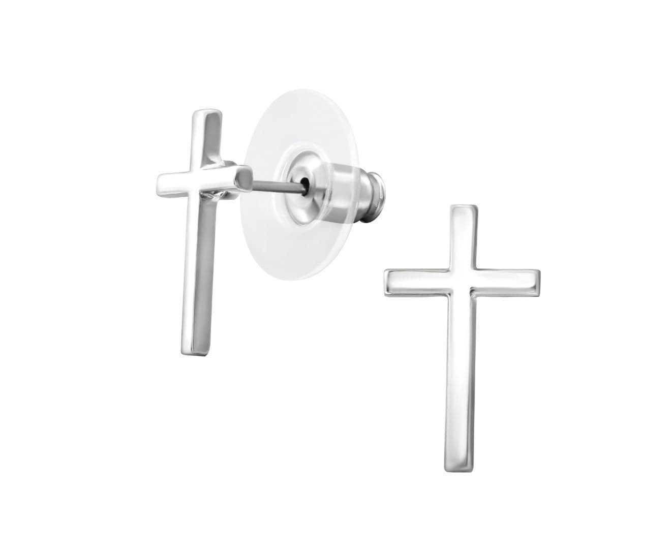 Steel Cross Earings