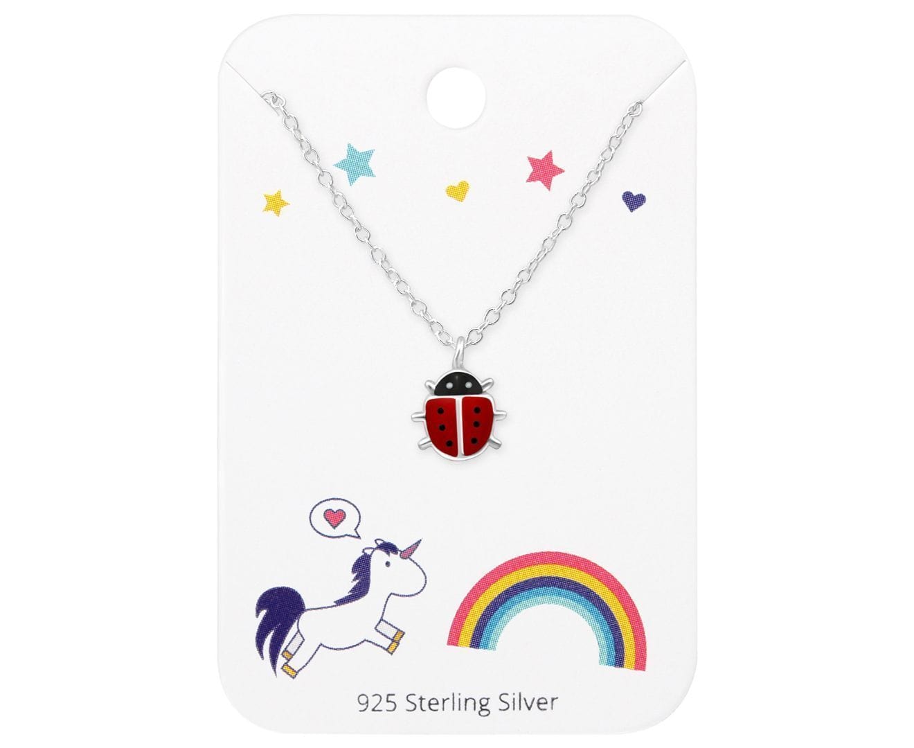 Silver Ladybug earrings for Girls