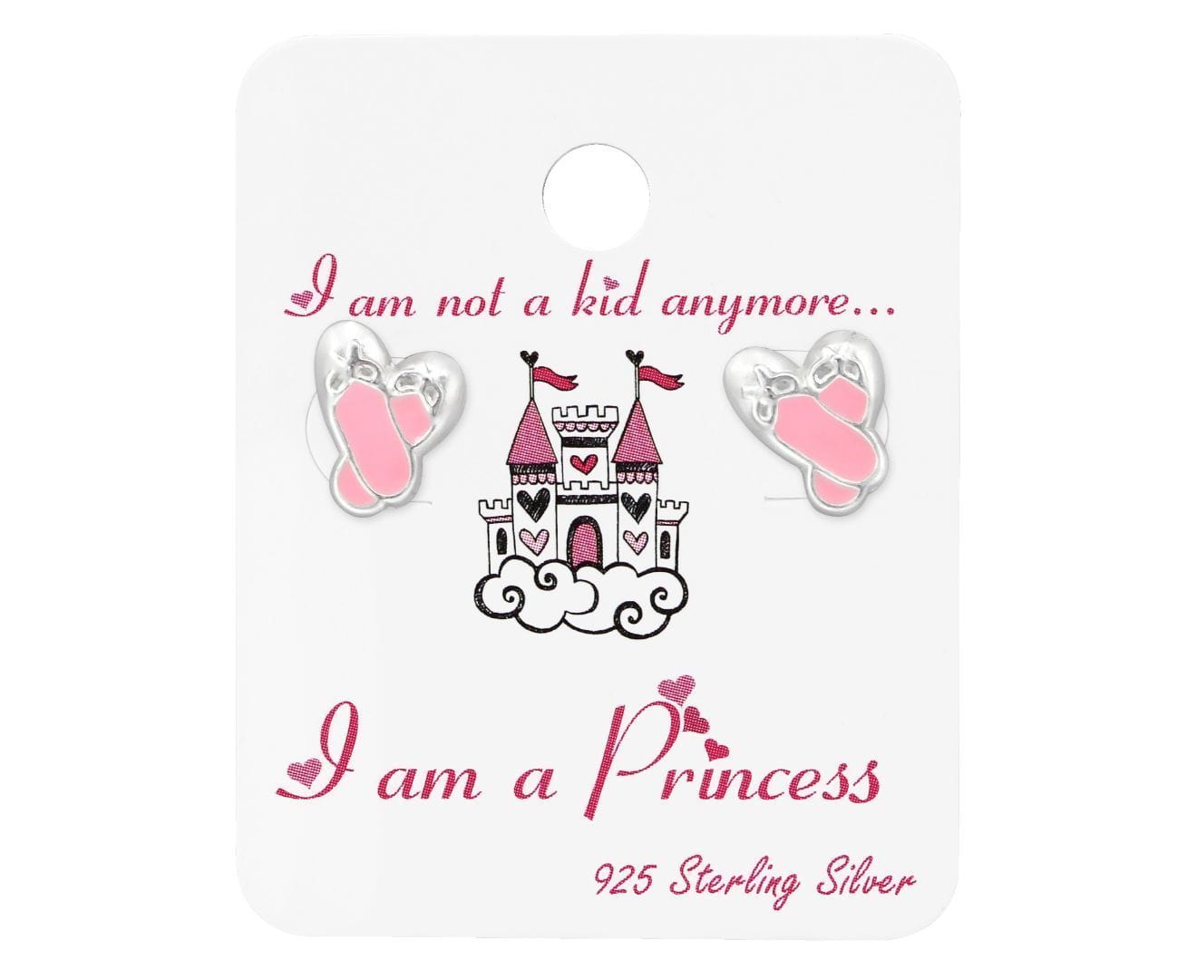 Kids Silver Ballet Shoes earrings for Girls