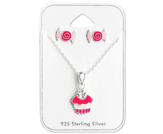 Sterling Silver Kids Candy Jewelry set