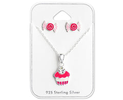 Sterling Silver Kids Candy Jewelry set