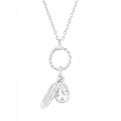 Silver Feather Necklace