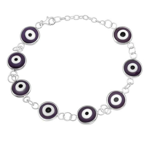 Sterling Silver Evil Eye Bracelet