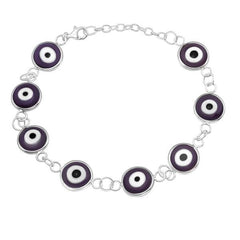 Sterling Silver Evil Eye Bracelet