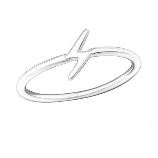 Silver Thunderbolt Midi Ring