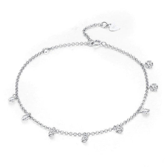 Silver Crystal Chain Bracelet