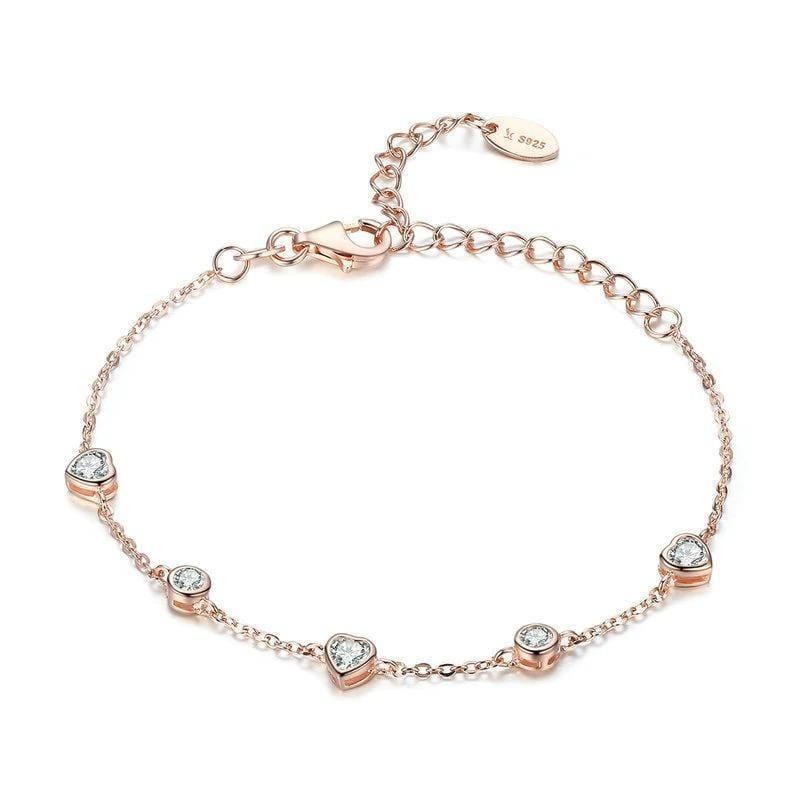 Rose Gold Heart Bracelet