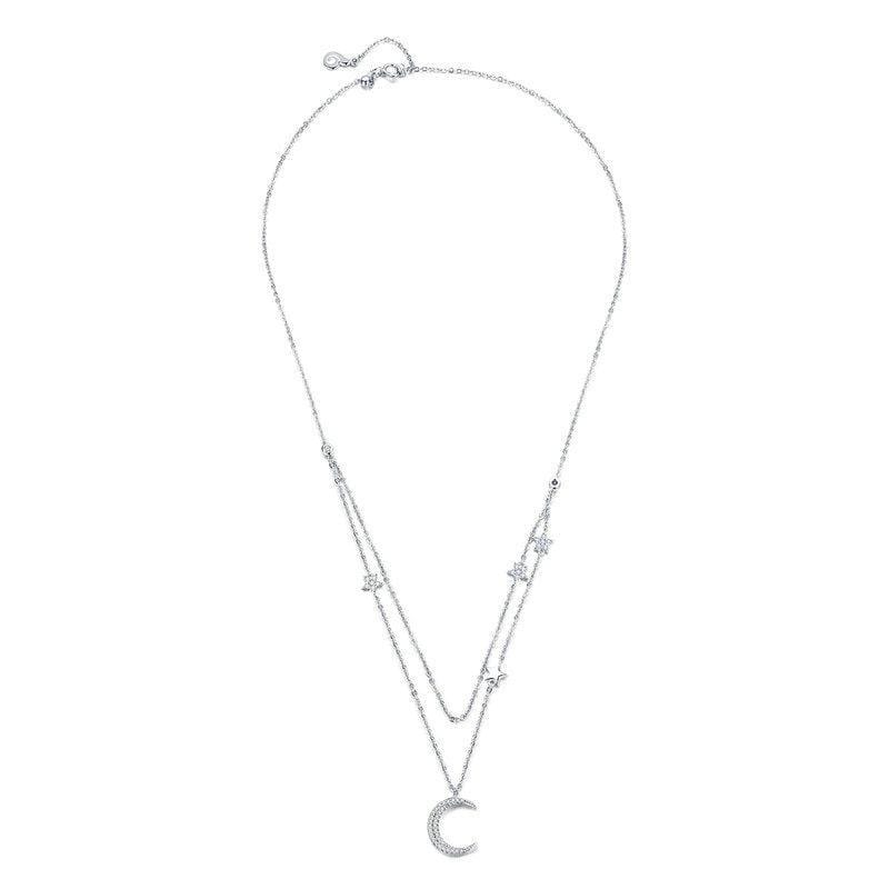 Silver Layered Chain Necklace