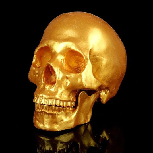 Golden Skull Sculpture