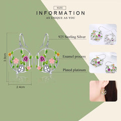Silver Forest Bird Earrings