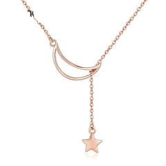 Sterling Silver Moon and Star Pendant