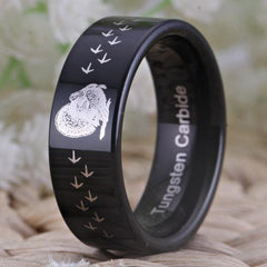 Tungsten Black Turkey Track Tungsten Band