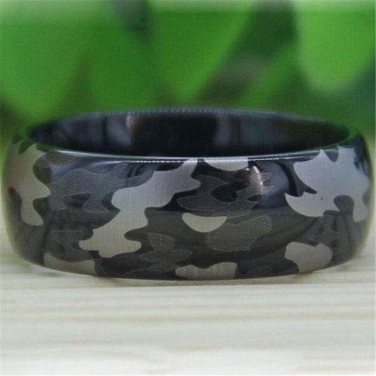 Tungsten Camo Army Ring