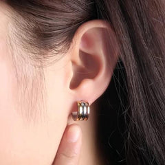 Silver Gold Hoop Earrings