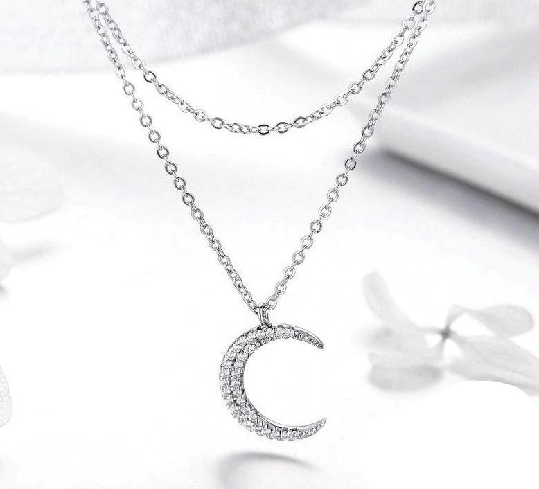 Silver Layered Chain Necklace