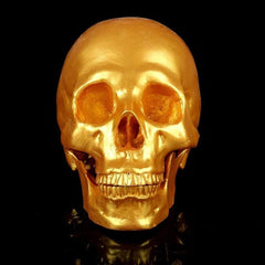 Golden Skull Sculpture