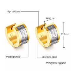 Roman Number Earrings for Men