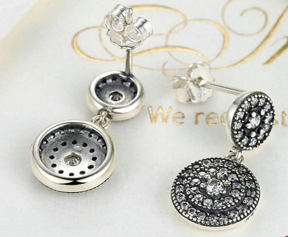 Sterling Silver Crystal Drop Earrings
