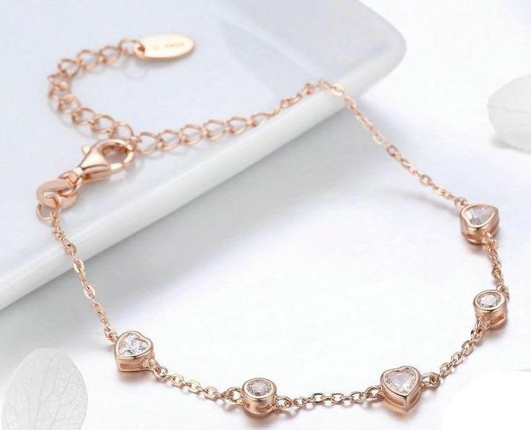 Rose Gold Heart Bracelet