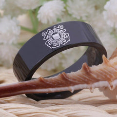 Tungsten Two Tone Military Ring