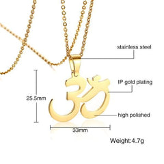 Mens OHM Pendant Necklace