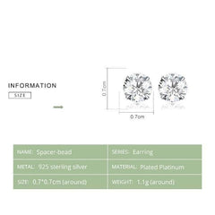 Silver Wedding Studs Earrings