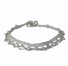 4 x Silver Fashion Anklets ( Assorted Pieces Set)