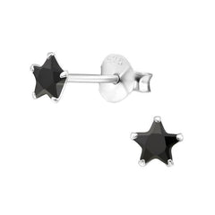 Small Silver Star Stud Earrings