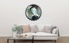 Lady Beer Cap Metal Tin Sign Poster