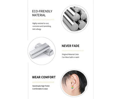 LGBT Stainless Steel Rainbow Color Stud Earrings